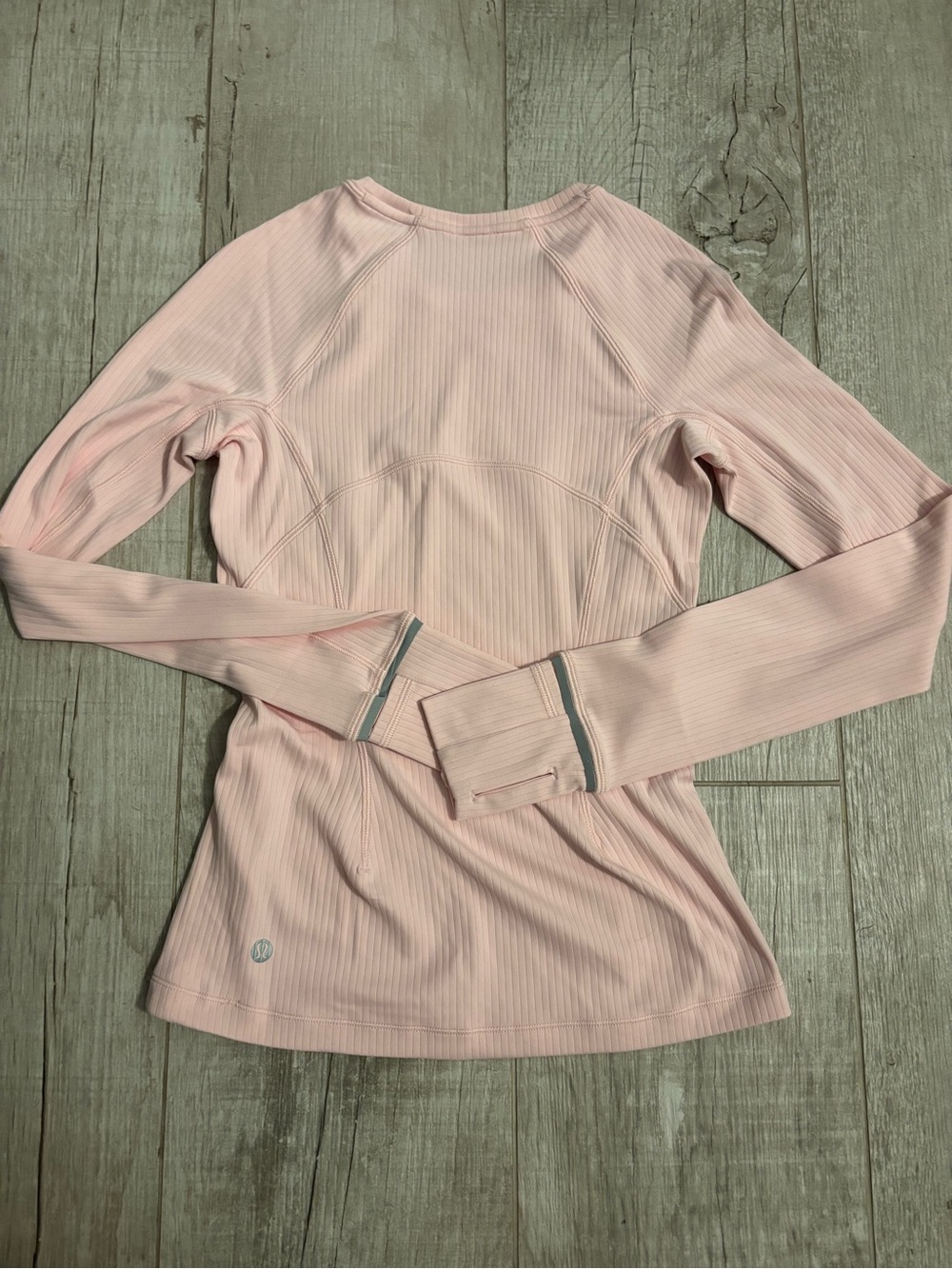 lululemon athletica Pale Pink Ribbed Long Sleeve Top